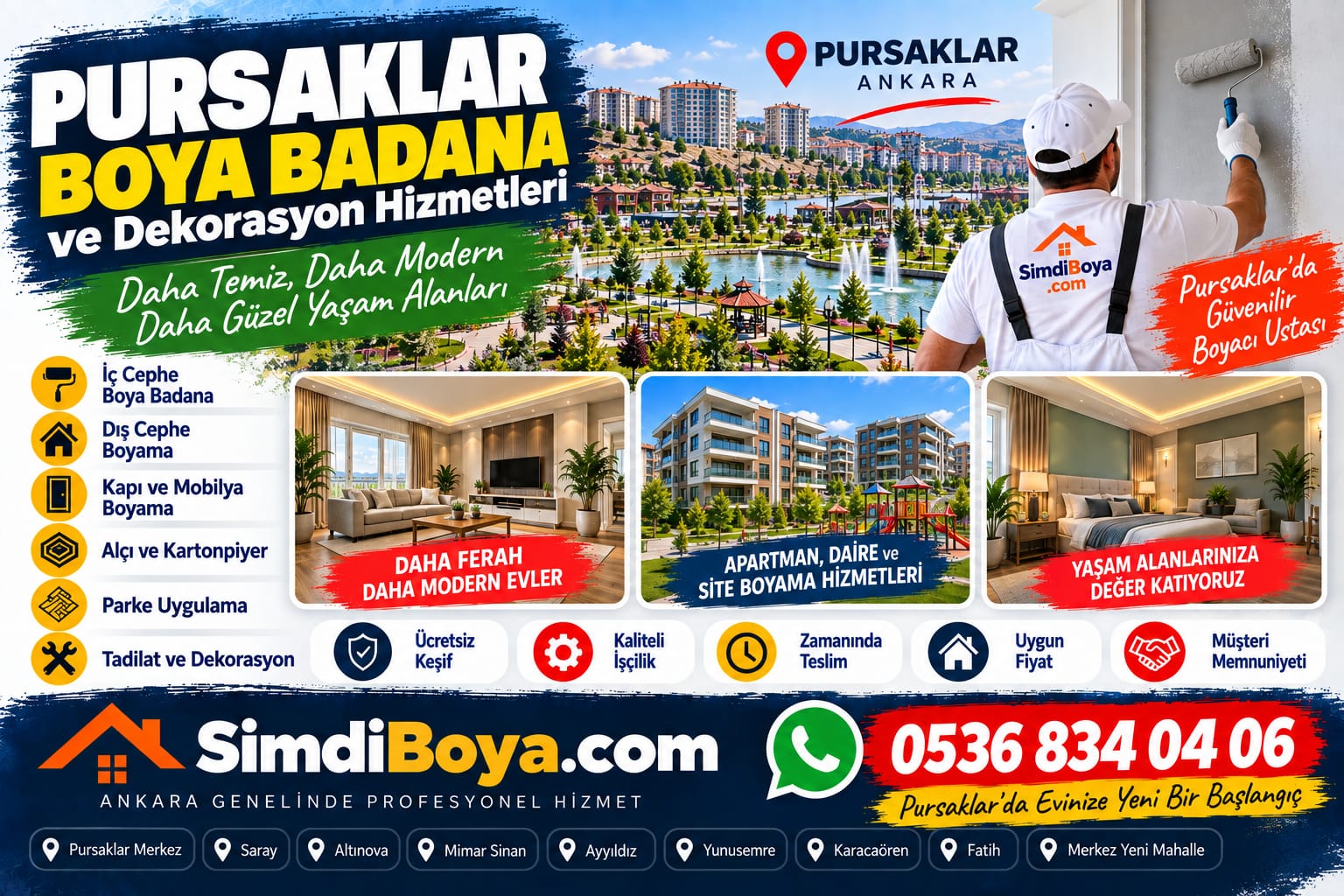 Pursaklar Boya Badana ve Profesyonel Boyacı | Ankara